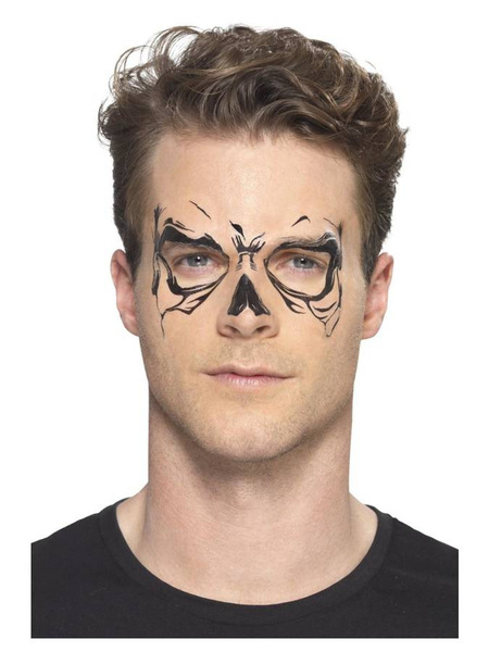 Tatuaże na halloween - czaszka Skull Face (szkieletor, kościotrup)