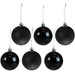 Bombki choinkowe czarne (6 szt.)