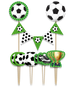 Toppery dekoracyjne, pikery na imprezę Piłka nożna 9 szt.