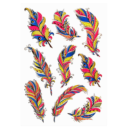 Tatuaże zmywalne/ wodne fluorescencyjne UV mix wzorów