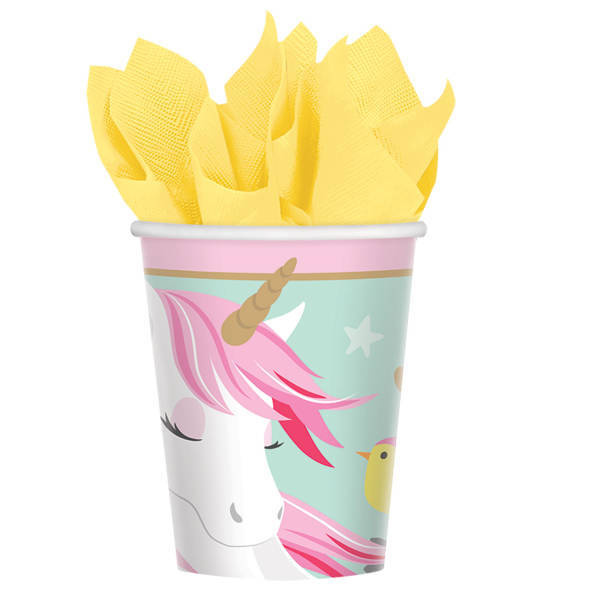 Kubeczki papierowe Jednorożec Magiczny 250 ml 8 szt.