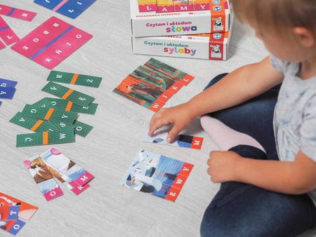 CZYTAM I UKŁADAM SŁOWA UKŁADANKA LITEROWA GRA KAPITAN NAUKA