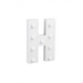 Świecąca Litera LED "H" Light Letter, drewniana biała 17x12 cm