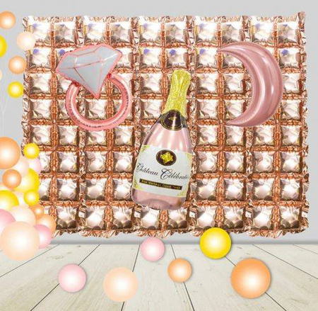 Panel Ścianka balonowa ZŁOTY RÓŻ 4 szt. 37 x 140 cm