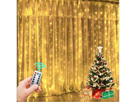 Girlanda lampki Świąteczne kurtyna 300 LED 3x3m