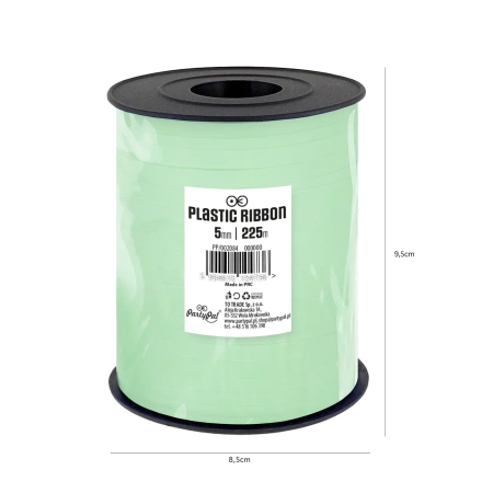 Wstążka plastikowa zielona pastelowa 225 m