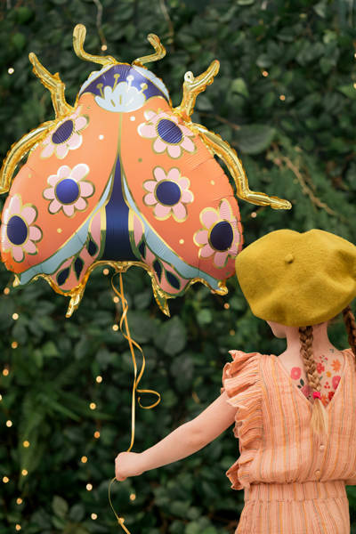 Biedronka złota balon foliowy 87x75 cm