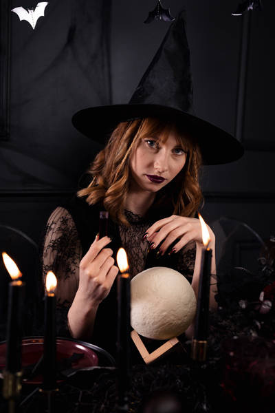 Kapelusz Wiedźmy Czarny klasyczny uniwersalny Halloween