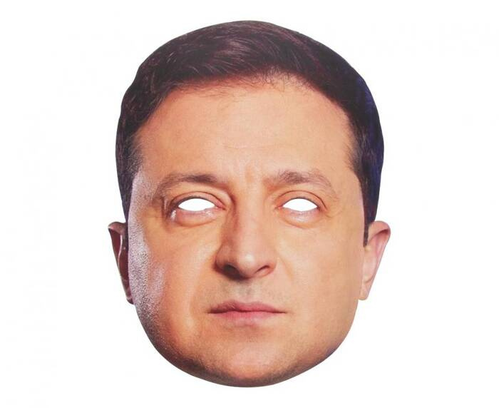 Maska papierowa Znana Twarz - Wołodymyr Załenski