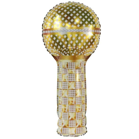 Balon foliowy Mikrofon złoty 41x84 cm