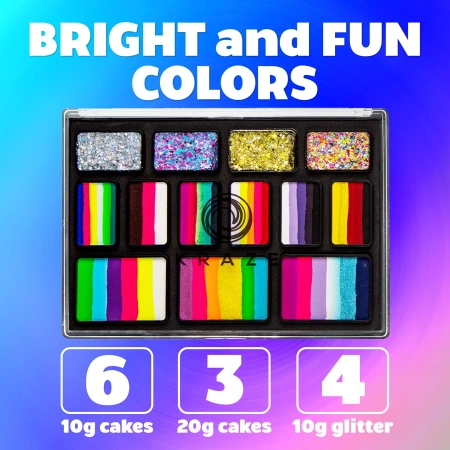 KrazeFX Paletka farb do malowania twarzy i ciała - Jacqueline Howe Paint & Sparkle