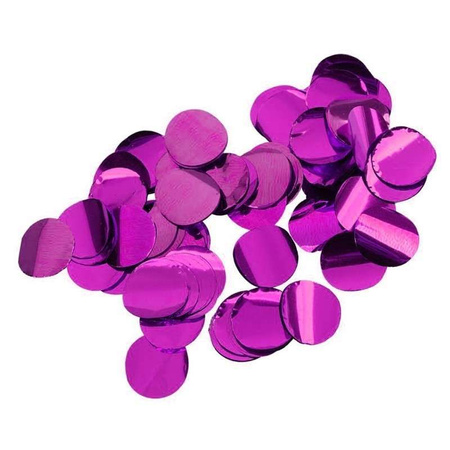 Konfetti kółka foliowe metaliczne Fuksja 15 gram