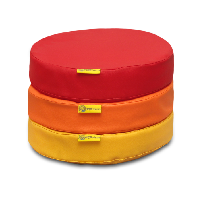 Poduszki EKOSKÓRA bez nadruku zestaw 3 szt o grubości 6 cm AKSON