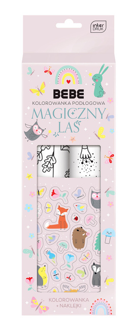 Kolorowanka z naklejkami 2szt. Magiczny Las 86x29cm