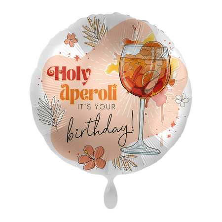 Balon foliowy okrągły 18 cali urodzinowy Holy Aperoli It's Your birthday