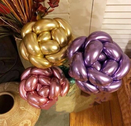 Balony do modelowania Chrome platynowe Q260 Beauty&Charm 50 szt. MIX