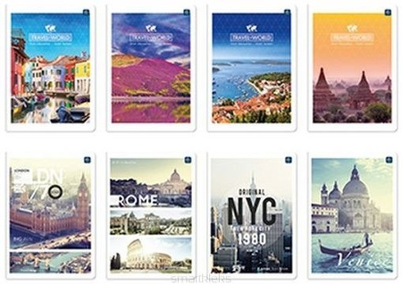 Zeszyt A5 96 kartkowy w kratke 361 - mix wzorów