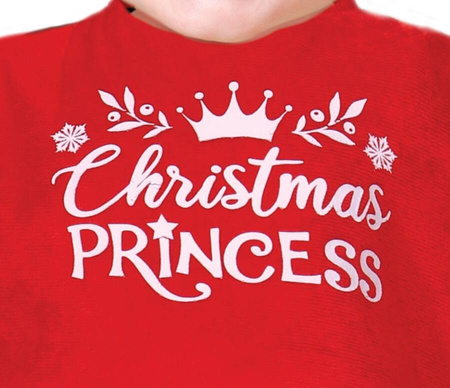 Strój dla dziewczynki świąteczna księżniczka Mikołajka (12-24 msc)