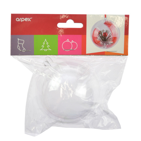 Bombka plastikowa akrylowa przezroczysta Kula 8 cm