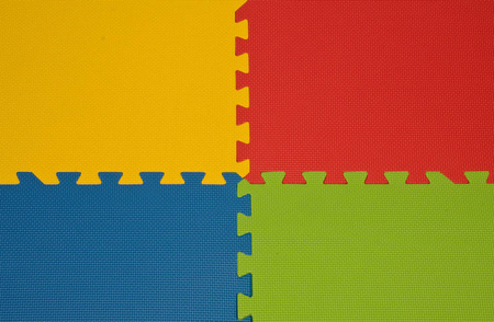 Mata PUZZLE PIANKOWE kolorowe 60x60 EVA 6 szt.10mm