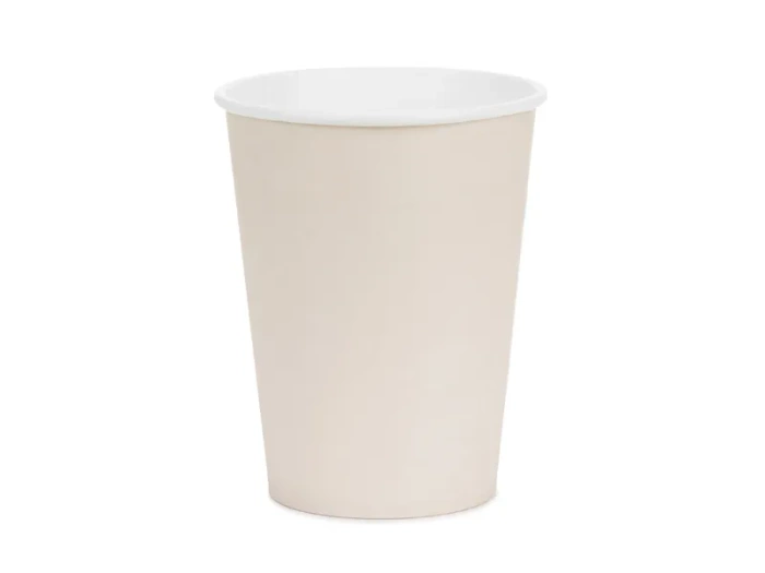 Kubeczki  papierowe jednokolorowe beżowe 250 ml 6 szt.