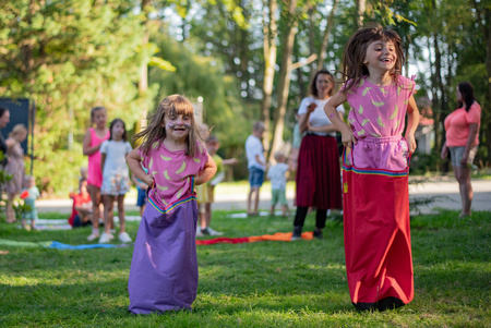 Worek do skakania 80 cm błękitny - OUTLET - przybrudzony materiał od nadruku