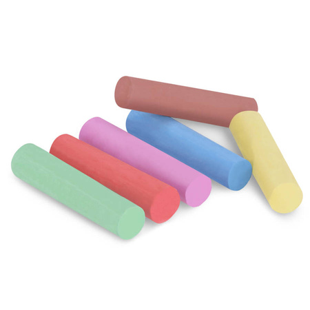 Kreda kolorowa 6 sztuk okrągła chodnikowa duża Easy