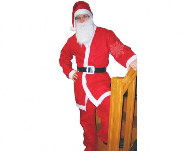 Strój dla dorosłych Mikołaj uniw + dodatki