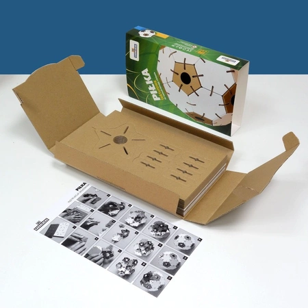 Klocki konstrukcyjne tekturowe do samodzielnego złożenia PIŁKA Cardblocks