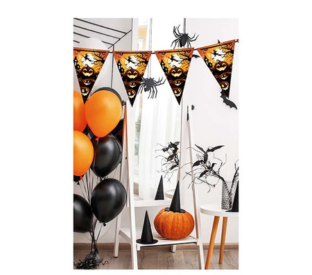 Girlanda Dynie pomarańczowe 300 cm, 20x30 cm Halloween