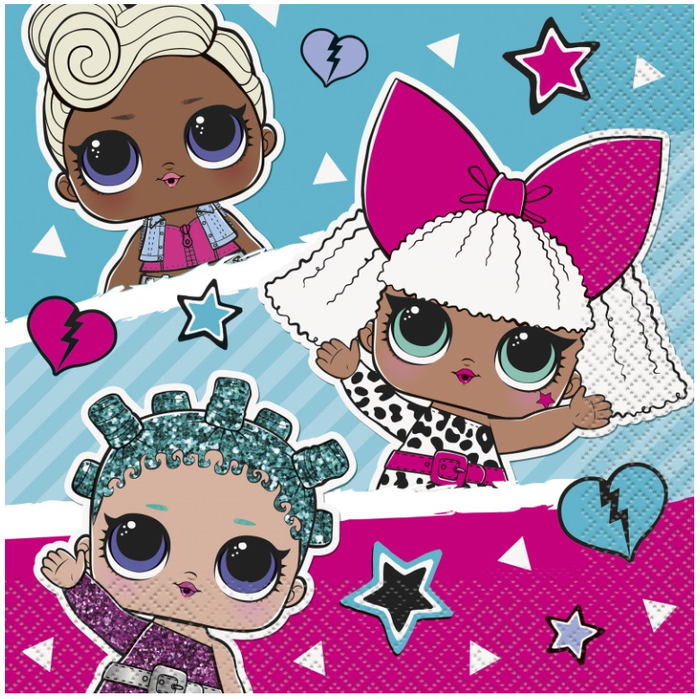 Serwetki papierowe LOL Surprise 33 x 33 cm 16 szt.