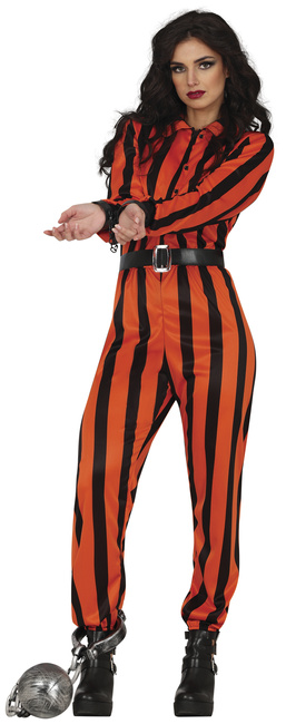 Strój damski Harley Quinn więzień Halloween