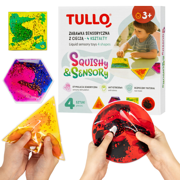 Gniotki sensoryczne z cieczą squishy 4 kształty Tullo