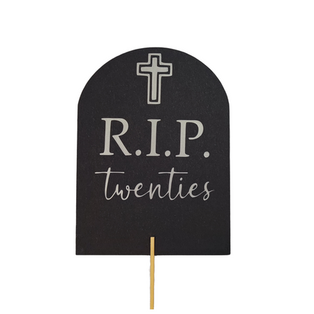 Topper na tort PERSONALIZOWANY dwustronny RIP twenties 30 urodziny