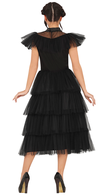 Strój dla dorosłych jak Wednesday Addams sukienka balowa