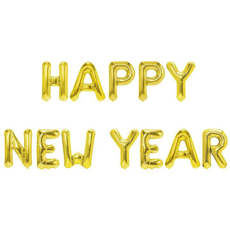 Napis HAPPY NEW YEAR balon foliowy