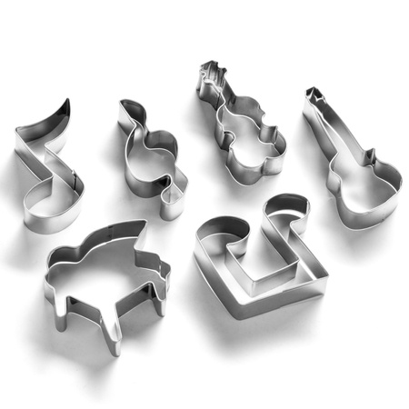 Foremki na ciastka MUZYCZNE 6 szt.