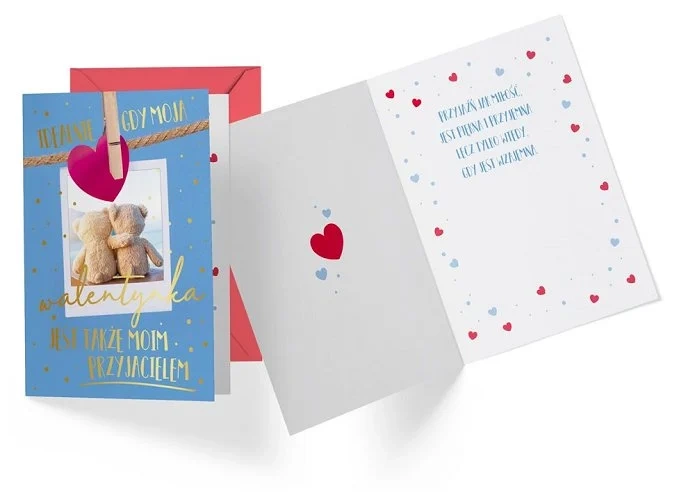Kartka okolicznościowa WALENTYNKI Idealnie gdy moja walentynka...