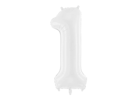 Balon foliowy CYFRA BIAŁA 86 cm