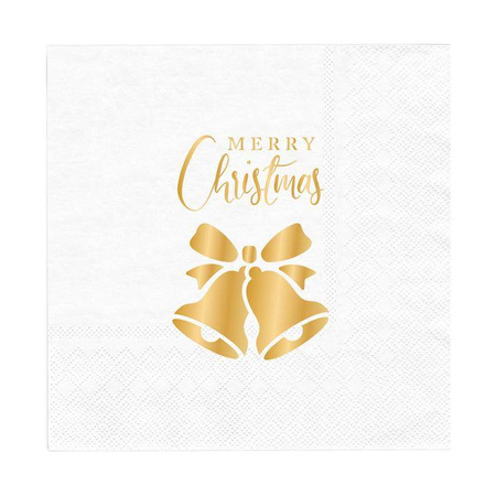Serwetki świąteczne Dzwoneczki Merry Christmas 10 szt.
