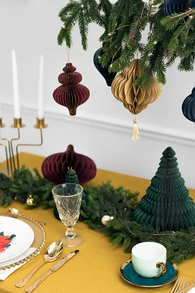 Bombka papierowa honeycomb Sopelek, burgund 1 szt,