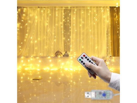 Girlanda lampki Świąteczne kurtyna 300 LED 3x3m