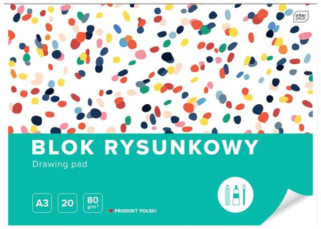 Blok rysunkowy biały A3 20 kartek