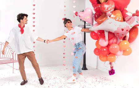 Balon foliowy Serce ze strzałą 76x55 cm