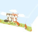 Obrus papierowy Lis i Bóbr 115 x 175 cm