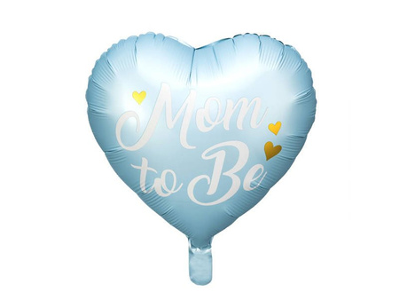 Mom to Be balon foliowy serce 35 cm Baby Shower