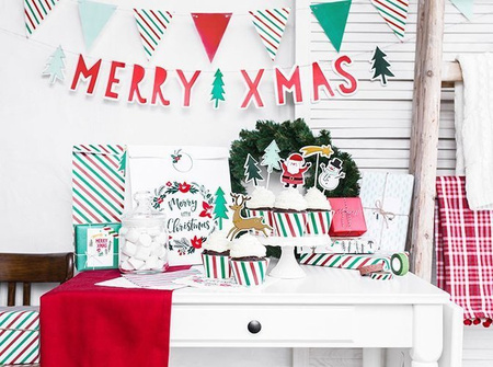 Taśma dekoracyjna mix 4 szt. Merry Xmas