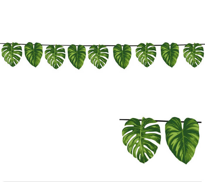 Baner Girlanda LIŚCIE monstera papierowa 300 cm