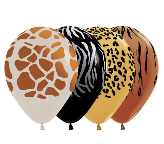 Balony Sempertex Animal Print Zwierzęce Wzory 5'' 50 szt.