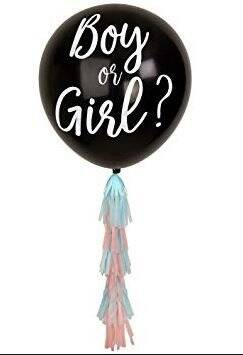 Balon Boy or Girl kula z konfetti Baby Shower 36''